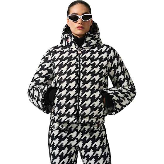 Perfect Moment Houndstooth Polar Flare Down Jacket Dame