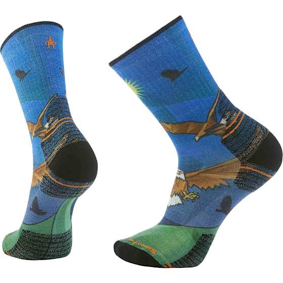 Smartwool Hike Targeted Cushion Eagle Print Crew Socks