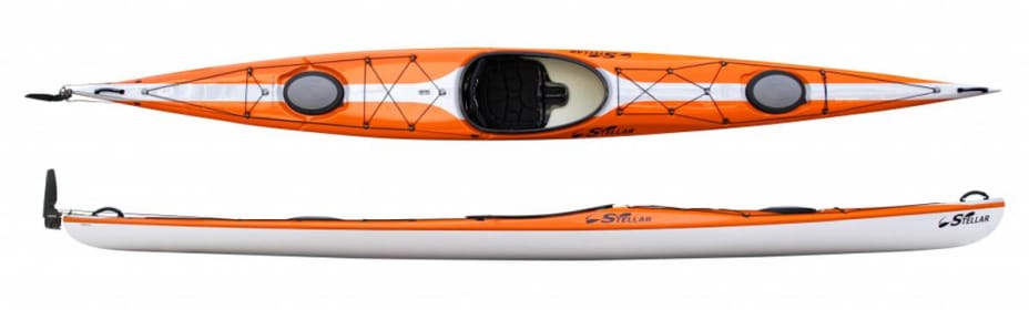 Orange/hvit