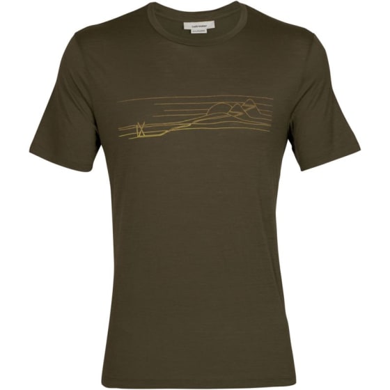 Icebreaker Merino Tech Lite II Short Sleeve T-Shirt Ski Stripes Dame