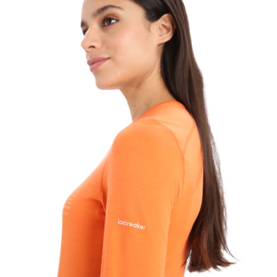 Icebreaker 200 Oasis LS Crewe Ski Strip Dame