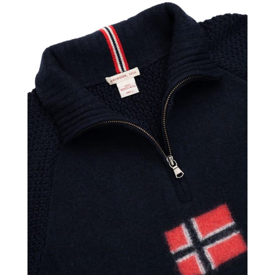 Amundsen Sports Boiled Ski Sweater w/Flag Herre