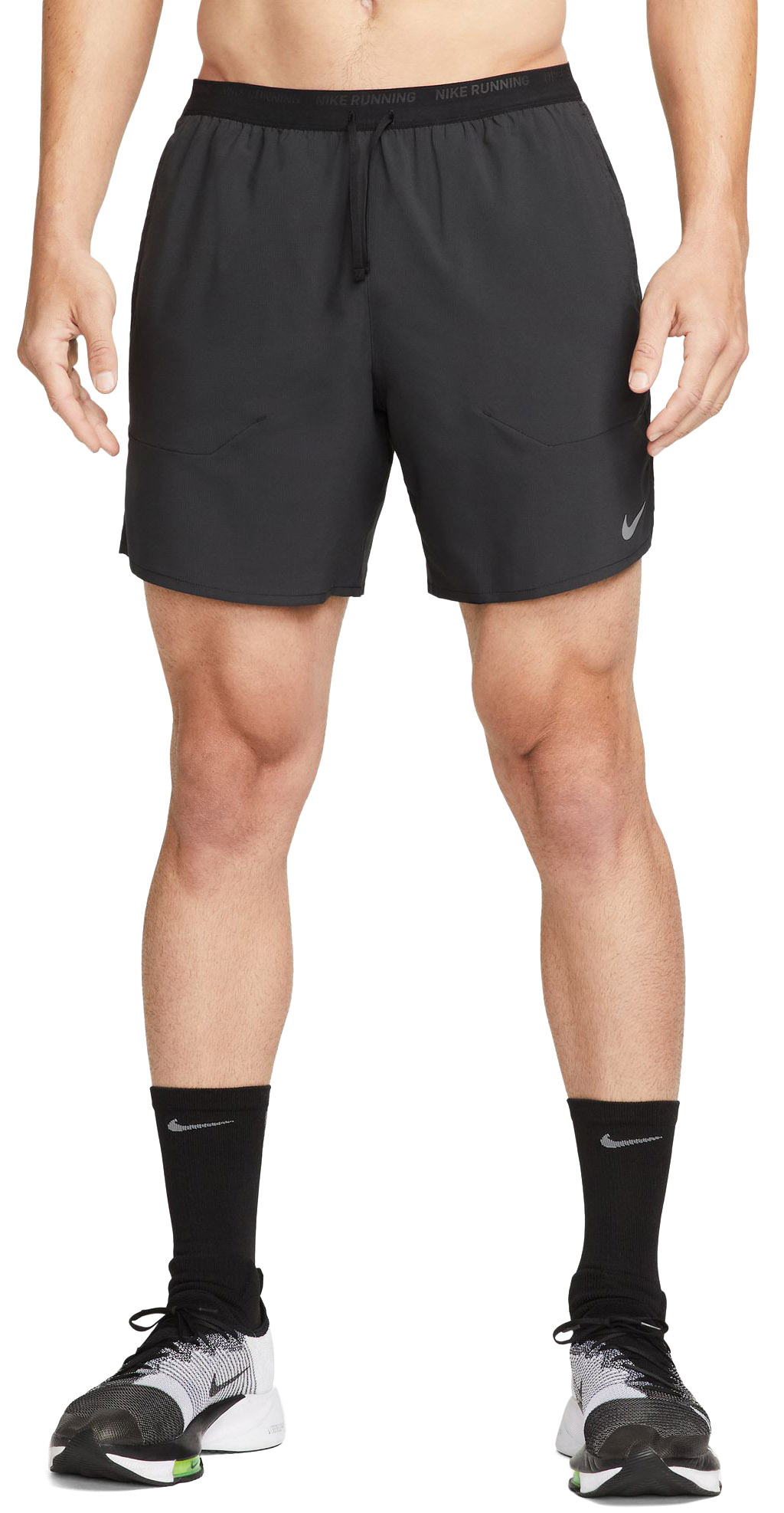 Dri-Fit Stride 7" Running Shorts Herre Black/Reflective Silver XL