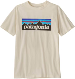 Tøff T-skjorte til junior med klassisk Patagonia logo