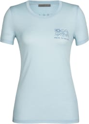 Supermyk t-skjorte i 100% merinoull med retro-trykk