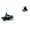 black - turquoise