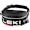 Black-bright red-neonyellow