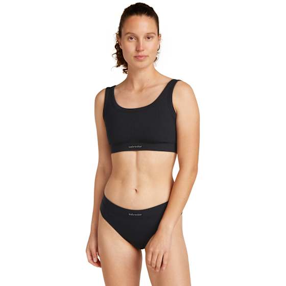 W Merino Blend Rib Lotus Bra