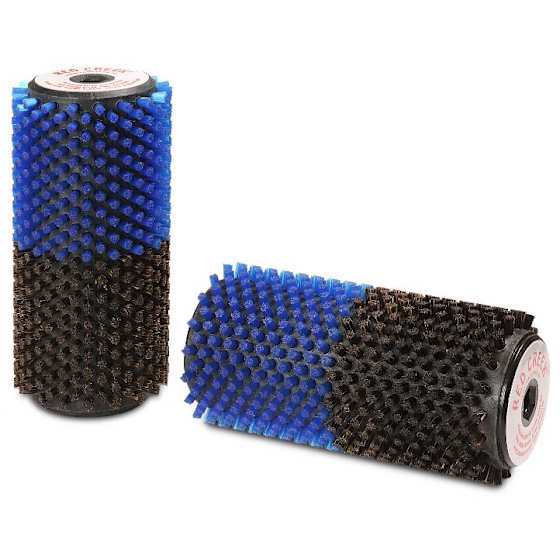 Rotorbørste 140mm Kombi Hard hestehår/Blå Nylon