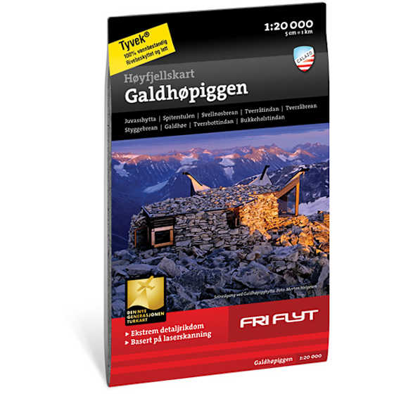 Høyfjellskart Galdhøpiggen 1:20000