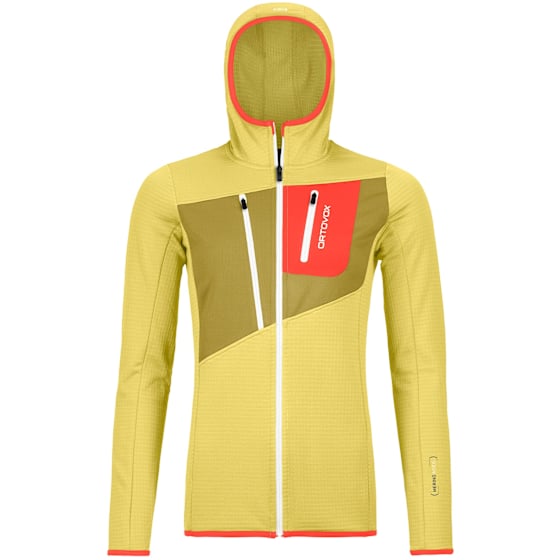 Fleece Grid Hoody Dame