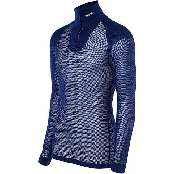 Super Thermo Zip Polo Shirt w/shoulder inlay