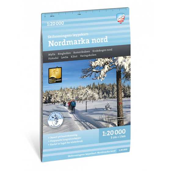 Nordmarka Nord Skiforeningens løypekart