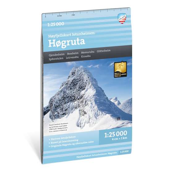 Høyfjellskart Høgruta 1:25 000