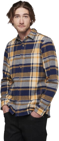 Indigo-Gold Plaid 