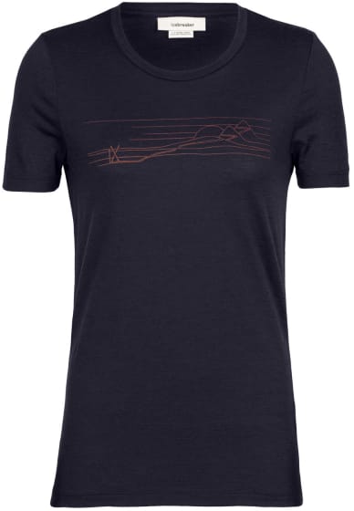 Tech Lite II SS Tee Ski Stripes Dame