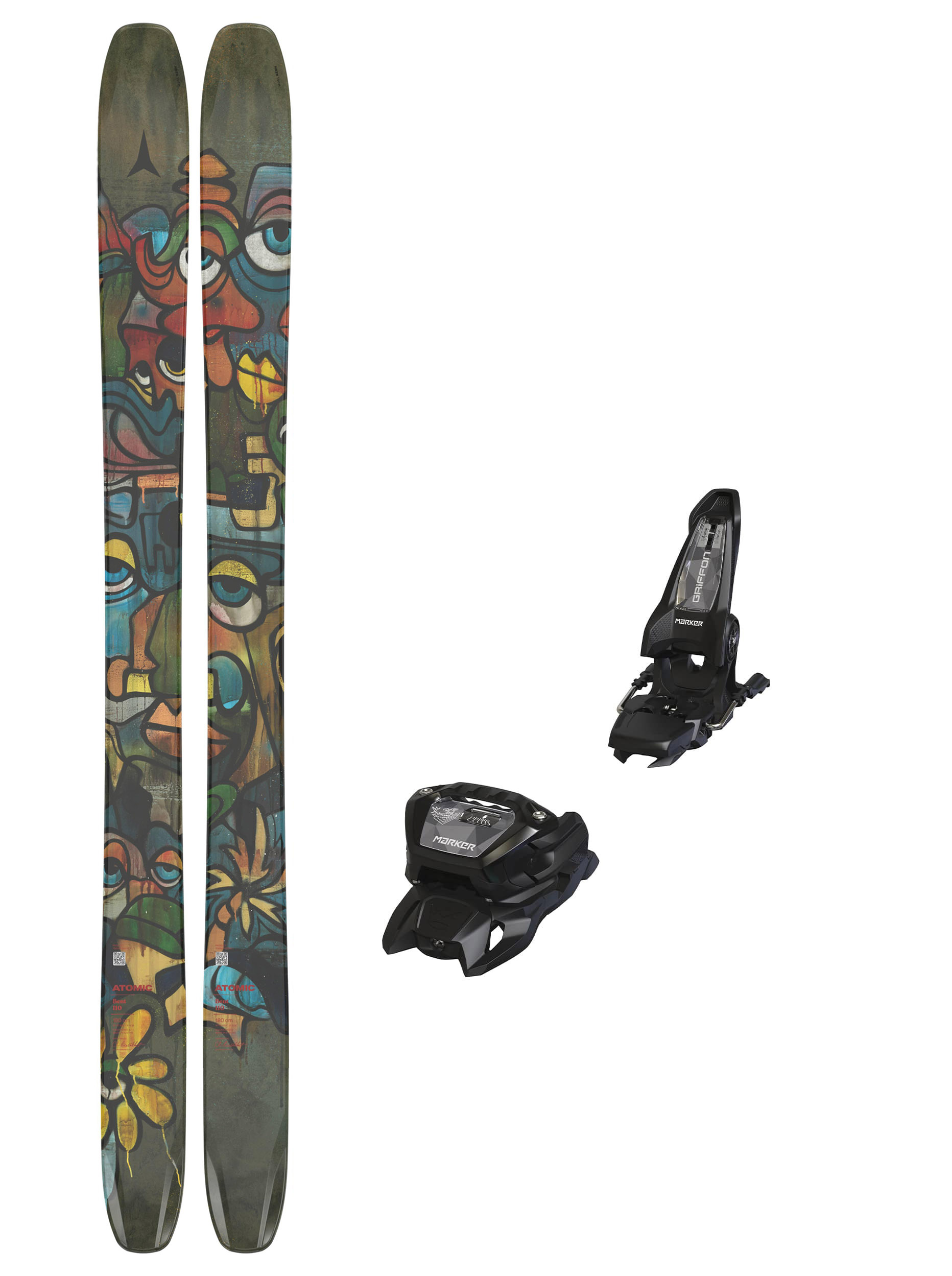 スキー ATOMIC BENT110 172cm + MARKER GRIFFON13 2025 Atomic Bent 110 Skis W/Marker Griffon 13 Bindings