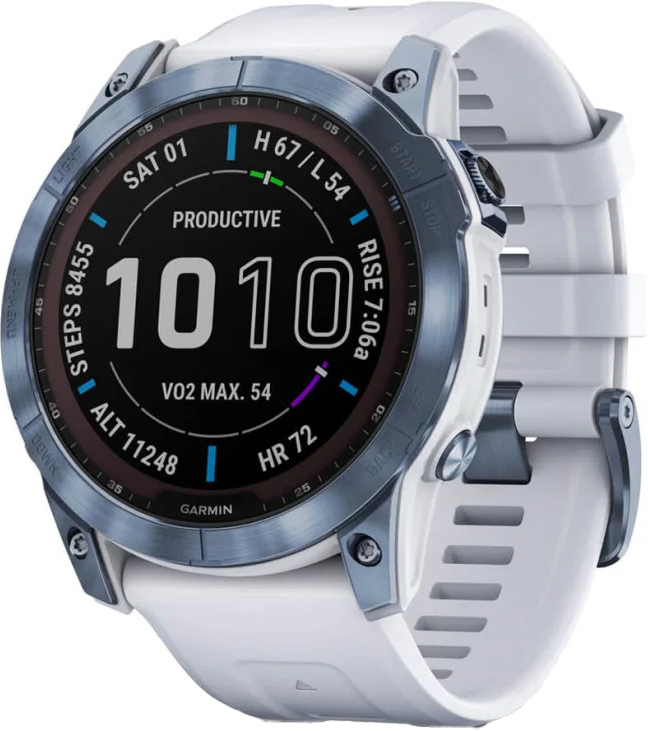 Fenix 7x Sapphire Solar Mineral Blue W/Whitestone Band 51mm
