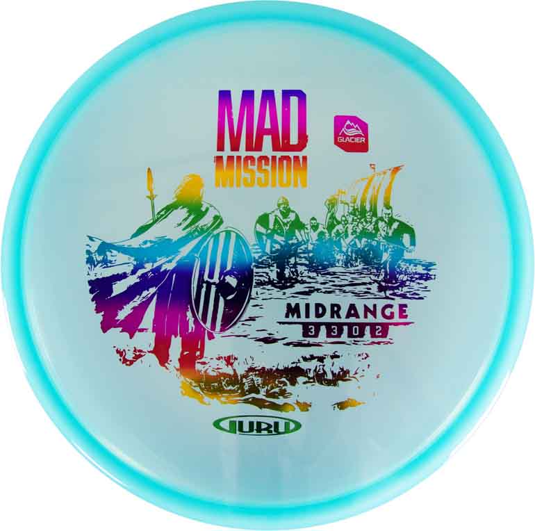 Glacier Line Midrange Mad Mission, 170-175g, midrange frisbeegolf blue