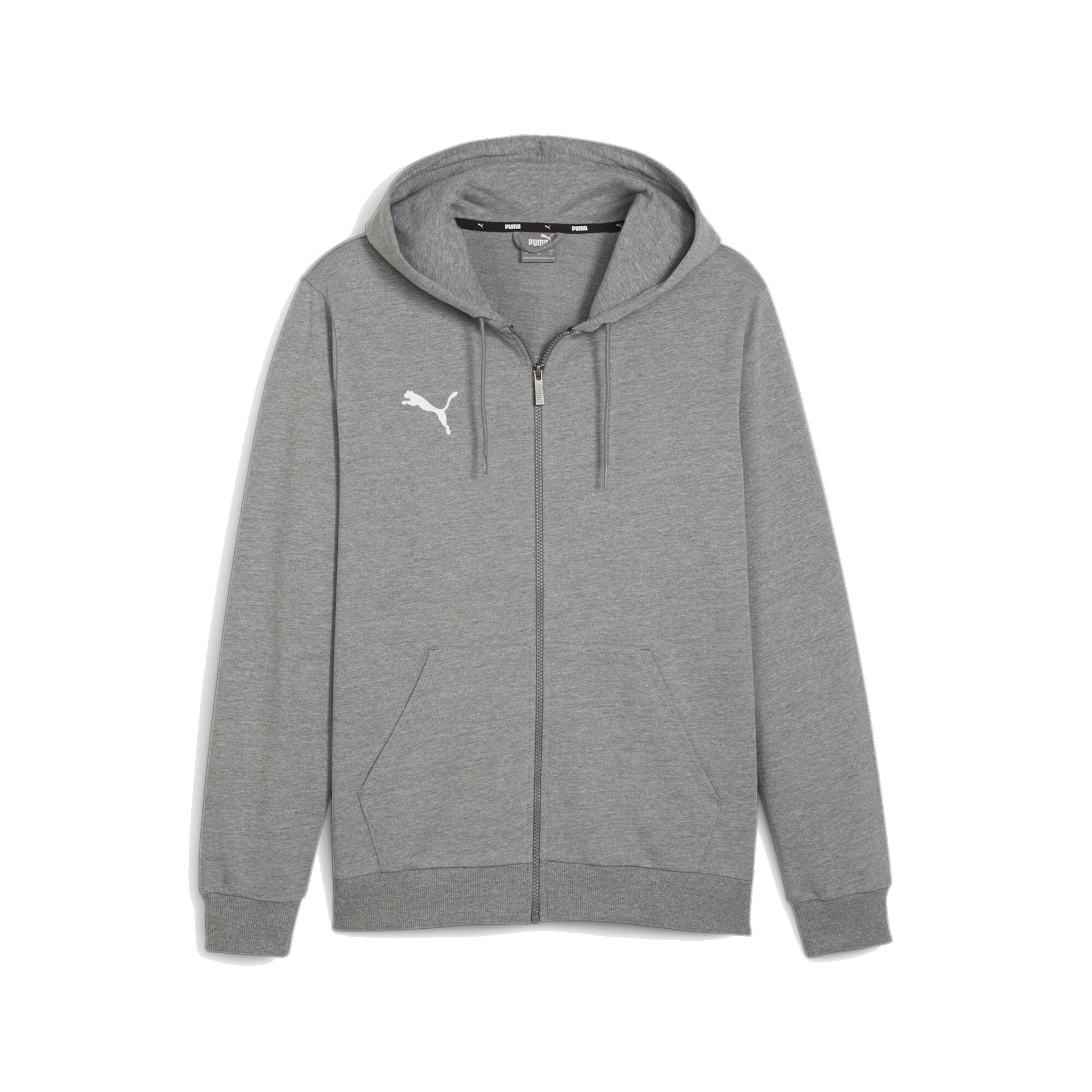 teamGOAL Casuals Hooded Jacket, hettejakke, herre Grey Heather-White