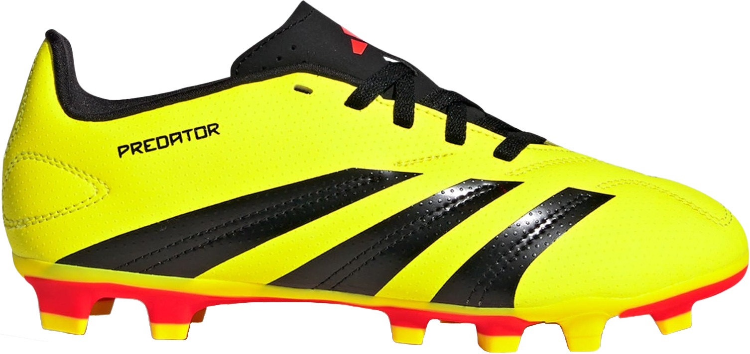 adidas Predator Club Low FxG / Q2 24, fotballsko gress, kunstgress og grus, junior Yellow/Black/Red