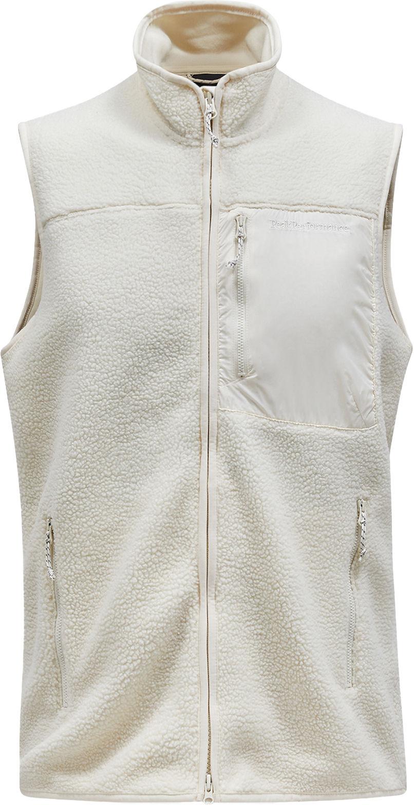Pile Vest Herre Vintage White L