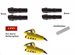 Rulleskipigger fra Leki for 8- og 9mm stavrør
